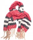 Red Plaid Boucle Scarf by Love of Fashion