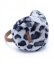 Grey Leopard Print Earmuffs by C.C.