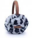 Grey Leopard Print Earmuffs by C.C.