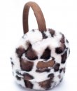 Beige Leopard Print Earmuffs by C.C.