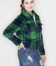 Plaid Zip Up Jacket by Favlux