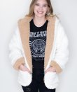 White Reversible Sherpa Jacket by Love Tree