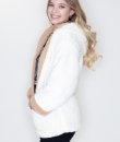 White Reversible Sherpa Jacket by Love Tree