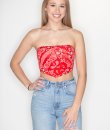 Red Paisley Bandana Top