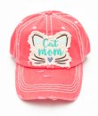 Hot Pink Cat Mom Cap by Kbethos