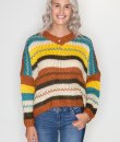 Autumn Striped Sweater by Timing