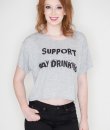 Support Day Drinking Crop Top by May 23