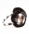 C.C. Black And White Plaid Earmuffs