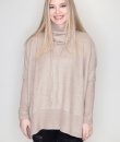 Brushed Knit Drawstring Cowl Top by Cherish